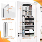 SpaceHacks 5-Tier Over the Door Organizer with Mesh Pockets, Baby Nursery Storage for Closet, Bathroom and Bedroom, Adjustable Hanging Closet Organizer for Cosmetics, Books and Essentials (Black) - Image 2