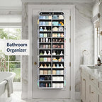 Yecaye 6 Tier Over The Door Organizer, Door Organizer with 12 Compartments | 20" W, Extra Large Behind Door Storage With 12 Side Pockets, 80lbs Heavy Duty, Clear Window, for Closet Bedroom Pantry, Black - Image 9