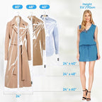 BALEINE 2PK Clear Garment Bags for Hanging Clothes, 60" Dress Suit Bag - Image 4
