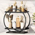 Bathroom Counter Organizer, 2-Tier Black Perfume Organizer Dresser by YIWANFW
