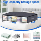 TasticTotes 6 Pack Under Bed Storage Containers, 90L Blanket Storage Bags - Image 2