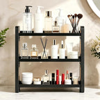 3-Tier Black Bathroom Countertop Organizers and Storage, Vanity Bathroom Sink Organizer Shelf for Skin Care Makeup Cologne and Perfume, Kitchen Countertop Spice Rack Organizer - Image 6