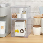 STORi Audrey Stackable Clear Bin Plastic Organizer Drawers | 2 Piece Set | Organize Cosmetics and Beauty Supplies on a Vanity | Made in USA (Pack of 3) - Image 5