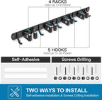 IMILLET 2 Pack Broom Holder Wall Mount, Heavy Duty Garage Organization - Image 6