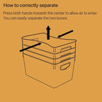 theaoo XLarge Clear Storage Bins with Lids, Stackable Containers, 6 Pack - Image 9