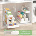 Bamboo Under Sink Storage 2 Tier Pull Out Cabinet Organizer - Image 6