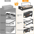 Under Bed Storage with Wheels 1Pack Storage Containers with Clear Window | Under Bed Drawers Rolling Under Bed Storage for Clothes,Shoes, Blankets (30.71 x 16.93 x 6.69 in, Dark Grey) - Image 6