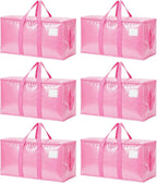 Songrey Extra Large Heavy Duty Moving Bags, 6 Pack, Pink by Unknown