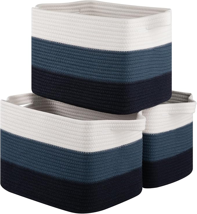 OIASKET Storage Basket for Organizing 3 Pack, Woven Baskets for Storage by OIASKET