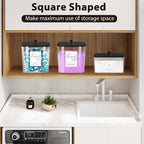 COAZEX 3 Pack Laundry Pods Containers & Dryer Sheet Holder, Black Lids - Image 4