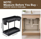 Under Sink Organizer for Bathroom/Kitchen, Large Capacity with Hooks & Cups - Image 4