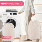 MCleanPin 210L Pink Laundry Hamper Large Collapsible Basket with Laundry Bags, Dirty Clothes Hamper,Laundry Basket with Handles,Washable Laundry Bags,Foldable Dorm Hamper for College (Rose Pink) - Image 3
