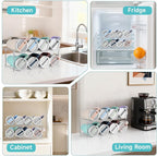 spospo Stackable Water Bottle Organizer Large Compartment Bottle Holder - Image 6