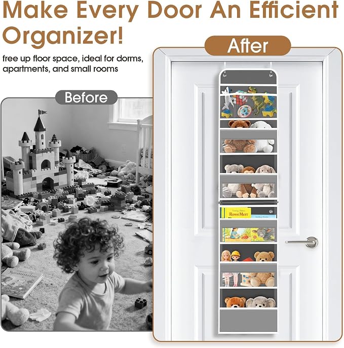 Over The Door Organizer Storage behind Door Hanging Organizer for Nursery - Image 6
