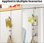 Kaiferty Over The Door Hooks, Metal Door Hooks for Hanging, Over The Door Purse Organizer for Door Coat Hanger, Back of Shower for Hanging Towel Rack Clothes, Hat, Bathroom, Closet (Silver-3Packs) - Image 6