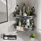 Corner Shower Caddy Suction Cup,Shower Shelves with Hooks,No Drilling Powerful Upgrade Suction Bathroom Corner Organizers and Storage,Removable Waterproof Rustproof Shower Shelf Bathroom Decor(3) - Image 6