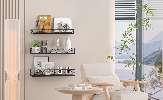 Floating Shelves Set of 3, Wood Wall Shelf, Farmhouse Shelf for Bedroom - Image 5