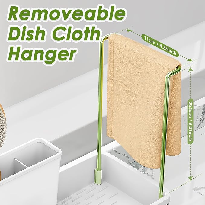 Ewaiira Stainless Steel Sink Caddy, Sponge Holder for Kitchen Sink 9.8″ - Image 7