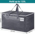 Fabspace Heavy Duty Moving Bags, 125L Collapsible Storage Totes, 8-Pack - Image 2