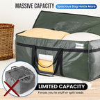 TAILI 2 Pack 69 Gallon Extra Large Storage Bags with Visible Window,Green - Image 8