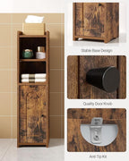 Hzuaneri Bathroom Storage Cabinet, Narrow Toilet Paper Cabinets with Doors - Image 3