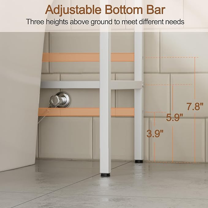 3 Tier Over The Toilet Storage Rack, Bathroom Organizer - Image 6