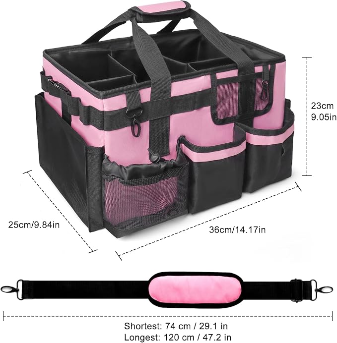 Large Cleaning Caddy Organizer, Adj Straps & Board Dividers Heavy‑Duty - Image 2