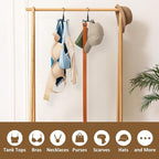 ZEDODIER 2 Pack Tie Hangers for Closet, Rotating Tie Organizer, 16 Hooks - Image 6