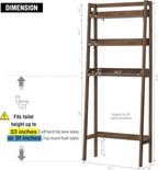 UTEX Over Toilet Bathroom Organizer, 3-Tier Storage Shelf Rack, Wood Grain - Image 3