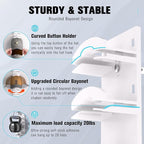 Hat Organizer for Baseball Caps 2Pack, Hat Rack for Wall with Strong Adhesive Hold up to 20 Hats, Hat Hanger Holder Display for Door Closet, Cap Organizer Storage Multilayer Two Mounting Option(White) - Image 3