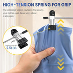 DAMITA Skirt Pants Hangers with Clips Space Saving Hanging Closet Organizer 6 Tiers Hanger with 360° Swivel Hook, Finger-Safe Design- College Dorm Room Apartment Essentials 4-Pack - Image 4