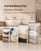 Vacbird Vacuum Seal Bags for Clothing, 16 Pack Vacuum Storage Bags with Rechargeable Cordless Air Pump(4J+4L+4M+4S), Space Saver Bags for Clothes Blanket Duvets Pillows Comforters Travel - Image 3