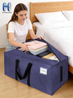 HOMESURE Supports 200lbs Heavy Duty Moving Bags - Strong Zipper & Wrap-Around Handles - Water-Resistant Storage Totes, Durable Alternative to Moving Boxes - 40 Pack - Blue - Image 8