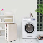 70L Large Rolling Laundry Hamper - Tall Narrow Basket With Wheels, Slim Clothes Bin, 27.5" Beige - Image 6
