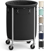 SONGMICS Laundry Basket with Wheels, 110L, Steel Frame, Removable Bag by Unknown