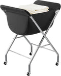 ELYKEN Laundry Basket with Wheels, Collapsible Laundry Hamper, Black by ELYKEN