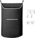SAVERHO Black Hanging Laundry Hamper Bag, XL Door Hanging Hamper with Large Opening Laundry Hamper Storage Bag Large Size 36X22 Inch (Black) by SAVERHO