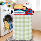NTAOHAMPER Laundry Hamper, Laundry Basket, Baby Nursery Hamper, Waterproof Storage Bin, Clothes Organizer Basket, Room Decor (Green Plaid) - Image 4