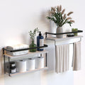RICHER HOUSE Floating Shelves Bathroom, Wall Mounted Shelf Over Toilet by RicherHouse