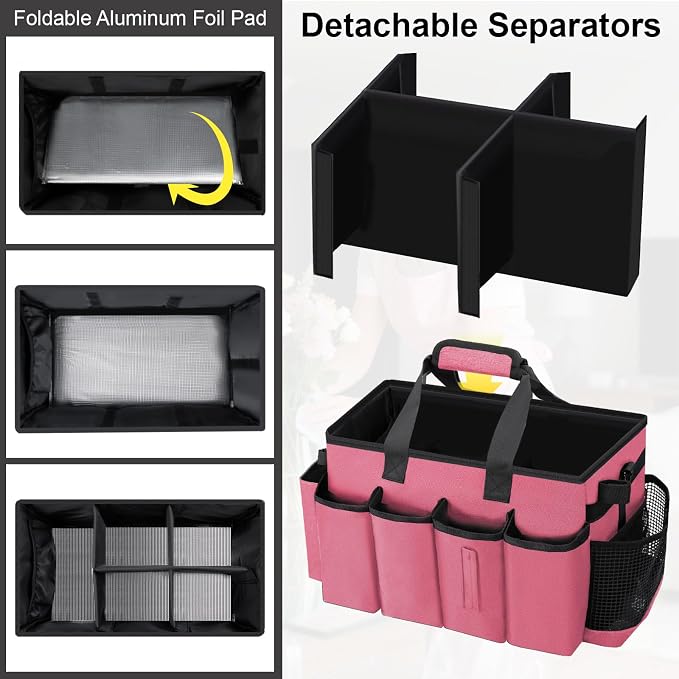 Wearable Large Cleaning Caddy Bag for Housekeepers (Rosered) - Image 4