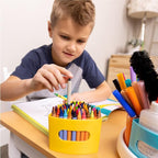 Hapinest Rotating Art Supply Organizer - Crayon, Marker & Pencil Storage Solution for School Teachers & Classroom Crafts - Rotating Desk Organizer Caddy - Image 4