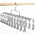 Pants Hangers with 20 Clips, Space Saving Hanging Closet Organizer (Grey) by VSVstoage