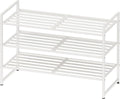 Simple Houseware 3-Tier Stackable Metal Panel Shoe Rack, White by SimpleHouseware