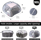 Collapsible Laundry Basket, 90L Mesh Pop-up Hamper with Handles - Image 2