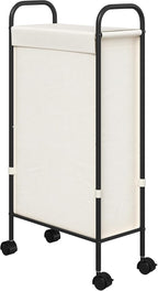 ELYKEN Slim Laundry Hamper with Lid & Wheels, 50L Rolling Laundry Basket by ELYKEN
