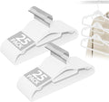 Plastic Stackable Hangers 50 Pack, 360° Swivel Hook, White by UEAKPIC