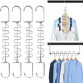 KLEVERISE 12 Pack Metal Space Saving Hangers, Stainless Steel Hangers, Magic Cascading Closet Clothing Hanger Organizer, College Dorm Essentials by Chicwe
