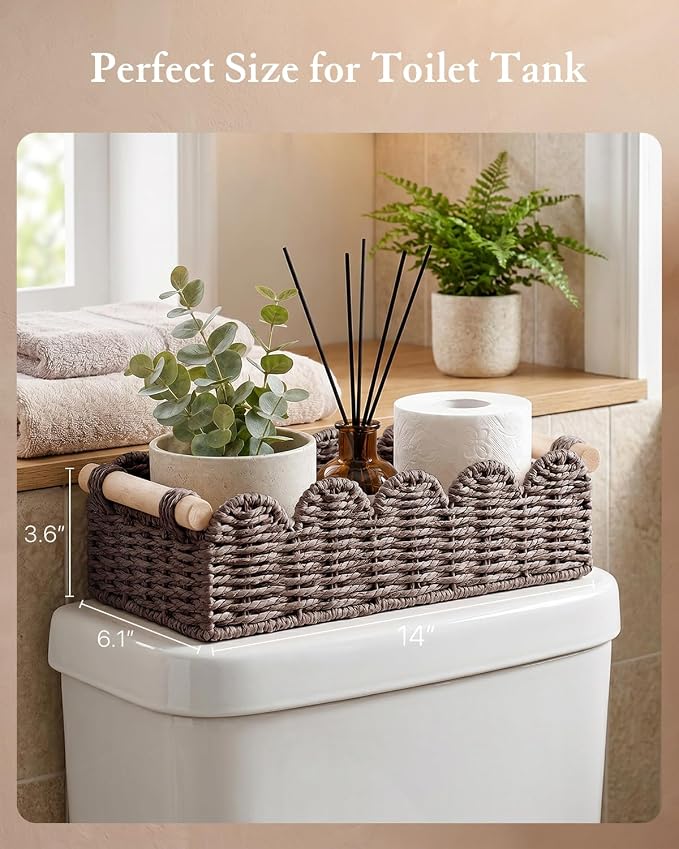 Toilet Paper Storage Basket for Toilet Tank, Bathroom Organizer - Image 3