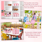 gisgfim 6 Pack Classroom Caddy Organizer with Handle, 6 Compartments, Pink - Image 6