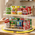 360° Rotating Lazy Susan Can Organizer for Pantry, Holds 26 Cans, White by NuoyuanShen